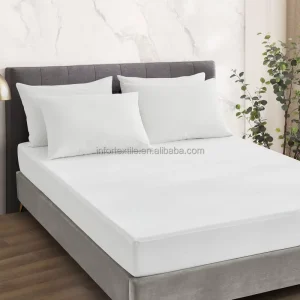 60% Cotton 40% Polyester Hotel Use Fitted Sheet White TC200 60*80*12 Hotel Bedlinen Hotel Bedding