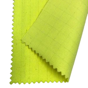 60% Modacrylic 38% Cotton 2% Antistatic 280gsm Inherent Flame Retardant High Visibility Woven Fabric Water Oil Repellent