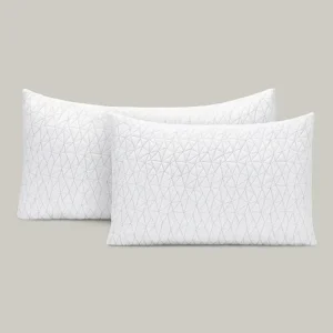 60% Polyester 40% Bamboo Viscose Memory Foam Neck Cooling Pillows Solid Geometric Bed Sleeping Pillows Breathable