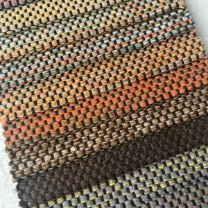 600 GSM Woven Faux Linen Polyester Sofa Fabric Soft Wear-resistant for Upholstery Decoration Various Colors Choice