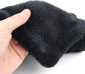 600 Gsm 40 X 60 cm Auto Detailing Premium Single Side Twisted Loop Twist Pile Microfiber Drying Towel for Car