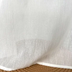 6001 20 Woven Yarn Dyed Breathable Lightweight Sheer Curtain Fabric 100% Polyester for Bedroom and Living Room
