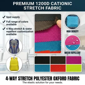 600D Grid Jacquard Abrasion-Resistant 100% Polyester Oxford Fabric for Handbags Backpacks Luggage Tents