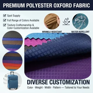600D Herringbone Jacquard Abrasion Resistant Polyester Oxford Fabric for Handbags Backpacks Luggage Tents