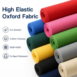 600D PVC Coated Oxford Fabric High Elastic Weft Stretch Waterproof 100% Polyester Backpack Bag Car Cover Outdoor Stock
