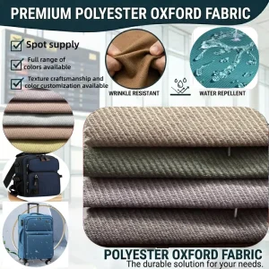 600D Twill Abrasion Resistant 100% Polyester Waterproof Oxford Fabric for Handbags Backpacks Luggage Tents