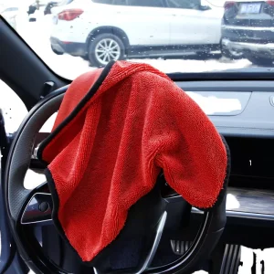 600GSM 30*30cm Eco Friendly Auto Detailing Car Drying Towel Quick Dry Compressed Cleaning