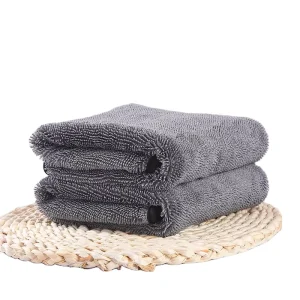 600GSM Single Sided Twisted Loop Towel Thick Wear resistant Super Absorbent Car Towel for Car Washing and Polishing