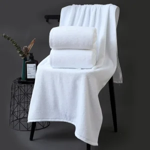 600gsm Bath Towel Hotel Soft White Custom 70x140cm 100% Cotton Bath Towel