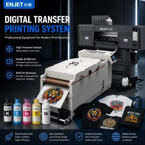 600mm DTF Large Format Direct to Film T Shirts Printer Machine Roll to Roll Plate Pigment Ink for Clothes Printing