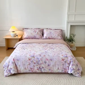 60S Long Staple Cotton Bedding Set Digital Printed Duvet Cover Bed Sheet Pillowcase for Home Hotel Bedroom