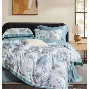 60S Long Staple Tencel Bedding Set Luxury Soft 4PC Bed Sheet Set for Home & Hotels