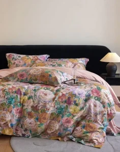 60S Tencel Digital Print Duvet Cover Set Solid Color Bedding Set Print Your Own Design