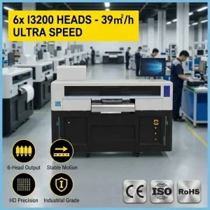 60cm DTF Printer 6 I3200 Printheads Industrial High Speed Textile Printing Machine With Hoson Board Large Format