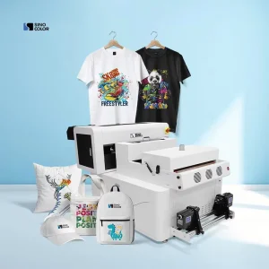 60cm DTF Printer Dual I3200 Heads 2400dpi All in One Machine for T shirt Hoodie Pants Sleeve Garment Printing