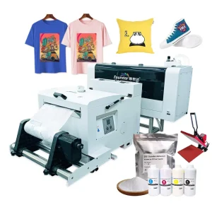 60cm XP600 2 Heads Budget DTF Printer Pigment Ink Semi-Automatic Easy Operation Textile Heat Transfer Machine