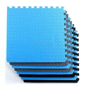 60x60cm Black Grey Martial Art Exercise EVA Foam Tatami Interlocking Mats Leaf Pattern Durable Anti Slip Fitness Center
