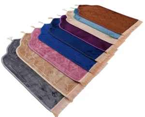 65x110cm Plain Polyester Muslim Prayer Rug Islamic Prayer Mats Jacquard Washable Non Slip Machine Made Home