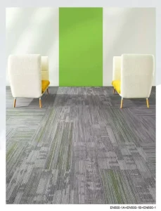 66×66 Self Adhesive Modular Floor Squares PVC Back PET Recyclable Stain Resistant Repeat Order Conference Room Carpet