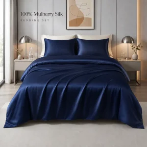 6A Grade Luxury Fitted Color Textile OEKO TEX100 Silk Cover Quality 4pcs Bedding Literie Soie Set