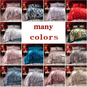 6A Grade Mulberry Silk Fitted Bed Sheet Set 19-22 Momme Natural Hypoallergenic Breathable Smooth 100% Silk Bedding