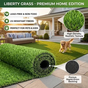 6FT*20FT Artificial Grass 20mm 0.8in Indoor and Outdoor Garden Decoration Leisure Grass Rug Pet friendly Green Carpet