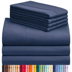 6Pcs Polyester Microfiber Bedding Sheets Sets Collections Luxury Sheet Pillowcase Sets Bedsheet 6 Pieces for Bed