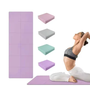 6mm Compact Soft Eco Friendly Non Slip Foldable Portable Custom Logo TPE Folding Yoga Mat