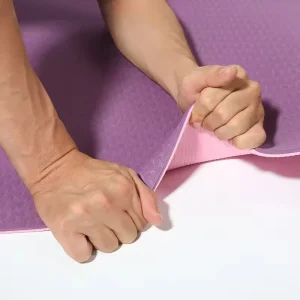 6mm Non Toxic Grip Rebound Double Layer Anti Slip Beginner Practice Two Tone TPE Yoga Mat
