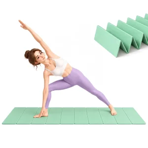 6mm Travel Compact Washable Soft Durable Non Slip Flexible Lightweight Eco Friendly Portable TPE Foldable Yoga Mat