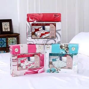 6pc Bedding Set in Stock Retail Floral Print Cotton Touch Fitted Sheet king Size Bed Sheet with Pillowcase