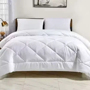 7 Piece Solid Pattern Cotton Bedding Comforter Sets King & Queen Sizes Woven Polyester Filling for Home & Hotel Use