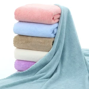 70*140cm Bath Towel Coral Velvet Beach Swimming Towel Custom Logo Gift Adult Absorbent Thickening Hotel Giveaways Bath Towel