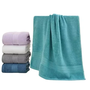 70*140cm OEM Bath Towel High Quality 100% Cotton Embroidered Solid Color Design Organic Eco Friendly Quick Dry 400gsm