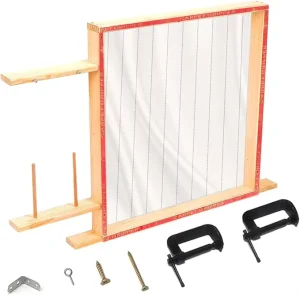 70*70cm Handmade DIY Crafts Carpet Sewing Embroidery Rug Making Beginner Wooden Tufting Gun Frame With Table Clamp