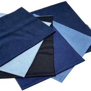 70% Polyester 28% Cotton 2% Spandex No Wash Denim Fabric 6-12OZ 140-150cm High Color Fastness Skin Friendly Fabrics