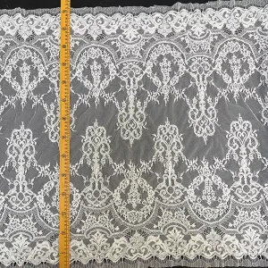70cm Chantilly Lace Fabric Handmade Crochet French Lace for Wedding Design Corded Lace
