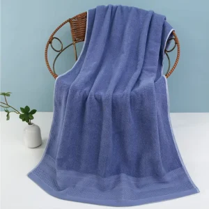 70x140cm Solid Color Geometric Pattern Bath Towel and Tub Mats Woven Technique for Home Beach or Hotel Use