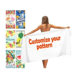 75*150CM Quick Dry Sand Free Towel Beach Cotton Microfiber Beach Towel With Logo Custom Print