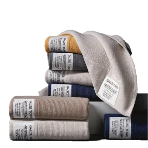 7A Antibacterial Pure Cotton Yarn Edge Binding Plain Weave Soft Absorbent Towel for Men Women Home Hotel Use Business Gift