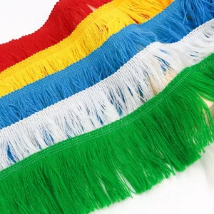 7CM Tassel Fringe Acrylic Fiber Woolen Yarn Lace 2.7in Fringe for Football Fan Scarf