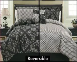 7pcs Eco Friendly 100% Polyester Microfiber Reversible Jacquard Bedding Comforter Sets with Better Design Queen Size