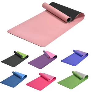 8 6mm Yoga Mat Thick Non Slip Workout Mat with Nylon Strap 183*61cm Exercise Mat for Pilates Stretching Fitness Easy Clean