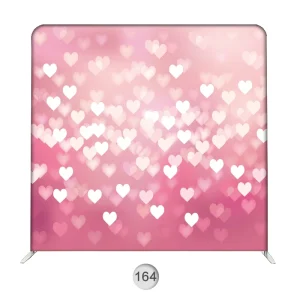 8*8ft Aluminum Moving Backdrop Wall CMYK Dye Sublimation Printing Valentine’s Day Theme Fabric Stand for Photo Booth