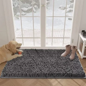 80*50cm Washable Floor Mats Non Slip Durable Rug Soft Doormat Chenille Absorbent Door Mats for Entryway Mud Room Patio