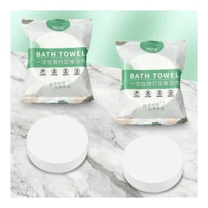 80 Gsm Thickened Compressed Non Woven Viscose Eco Friendly Quick Dry Skin Friendly Bath Towel 70X140 Disposable Portable
