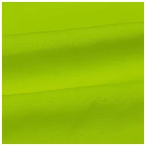 80% Polyester 20% Cotton Fluorescent Yellow Hi Visibility Plain Dyed Fabric 21*21 100/50 180gsm Woven for Boys