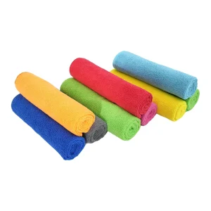80% Polyester 20% Polyamide Quick Dry Antimicrobial Lint Free Microfiber Car Cleaning Towels 40*40 with Custom Logo