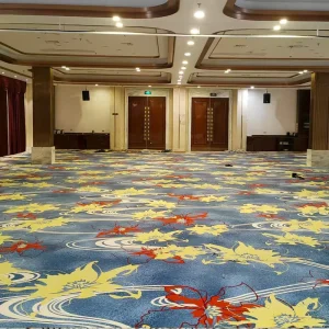 80% Wool and 20% Nylon Blended Fire Resistant Luxury Custom Colorful Design 5 Star Hotel Banquet Axminster Wall to Wall Carpets