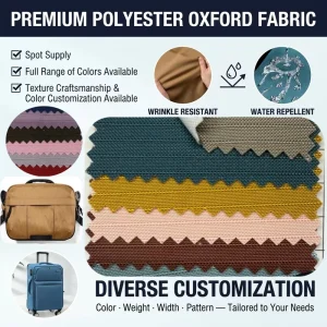 800D Horizontal Stripe PU Coated Polyester Jacquard Oxford Fabric for Handbags Backpacks Luggage Tents